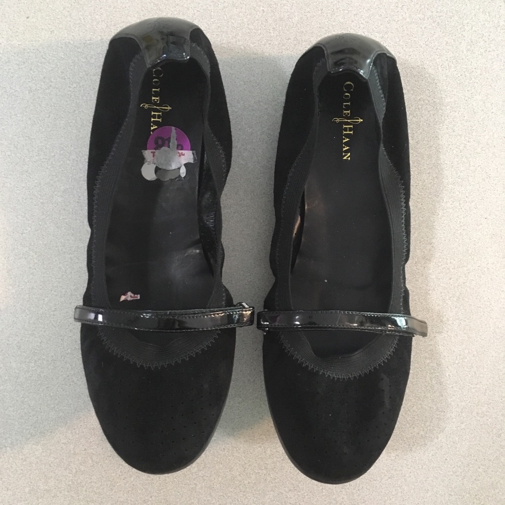Cole Haan | Black Leather Suede Ballet Flats 8.5